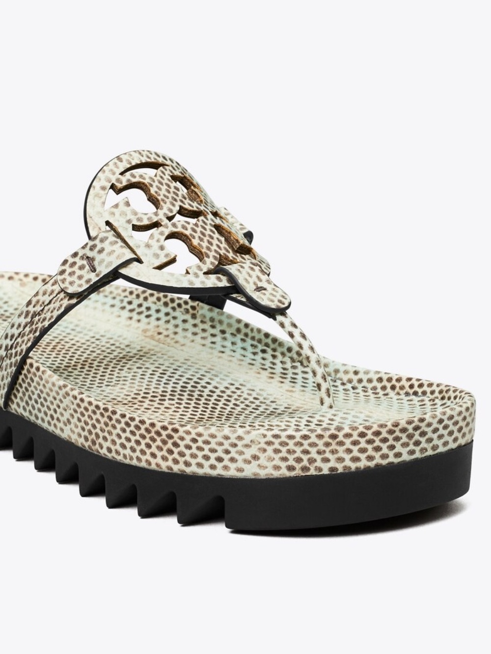 Tory Burch: Miller Cloud Lug Snake Sandals 🐍